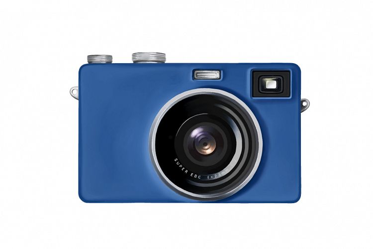 classical camera hand painting vector