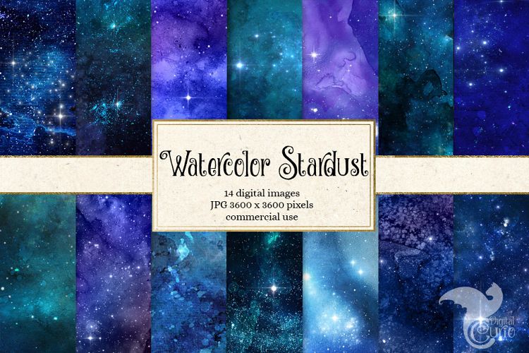 Watercolor and Stardust Textures