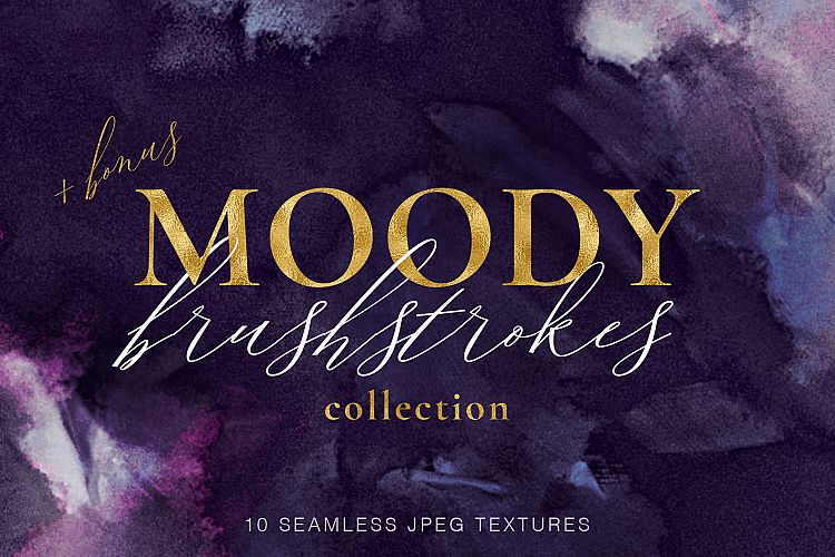 Brushstroke Textures Collection - 10 Seamless Digital Papers
