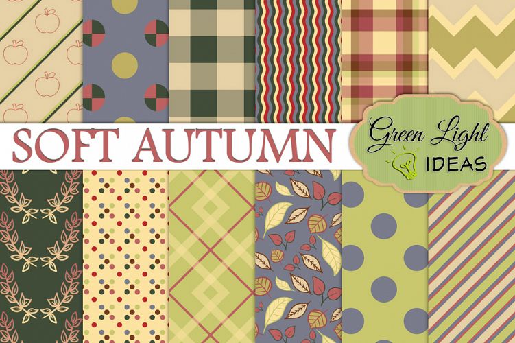 Soft Autumn Digital Papers, Fall Backgrounds, Fall Digital Papers