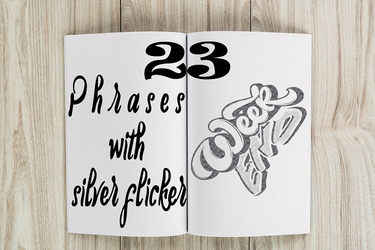 23 phrases with silver flicker