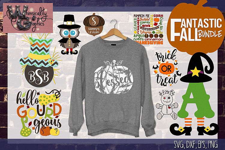Fantastic Fall Bundle SVG, DXF, PNG, EPS, JPEG Comm