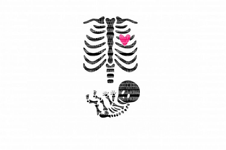 Skeleton Baby SVG File, SVG Files for Cameo and Cricut Design Space, Iron on Decal, Printable Transfer, DXF Commercial Use,