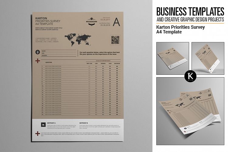 Karton Priorities Survey A4 Template