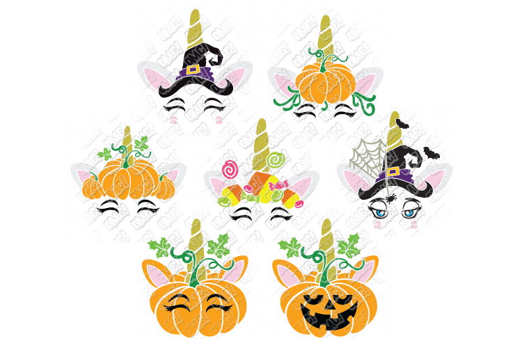 Halloween Unicorn SVG in SVG, DXF, PNG, EPS, JPEG