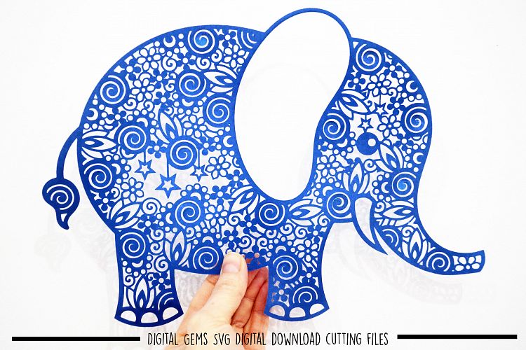 Elephant paper cut SVG / DXF / EPS files