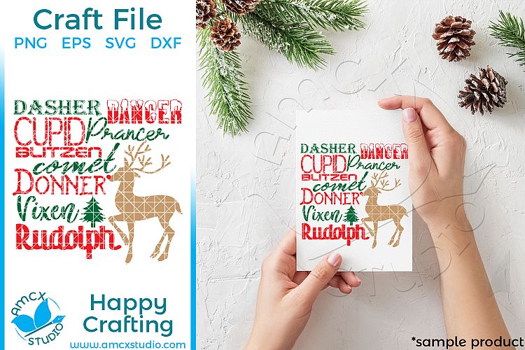 Santas Reindeer SVG