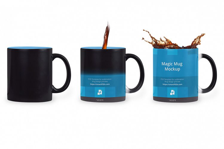 Black Magic Coffee Mug Design Mockup