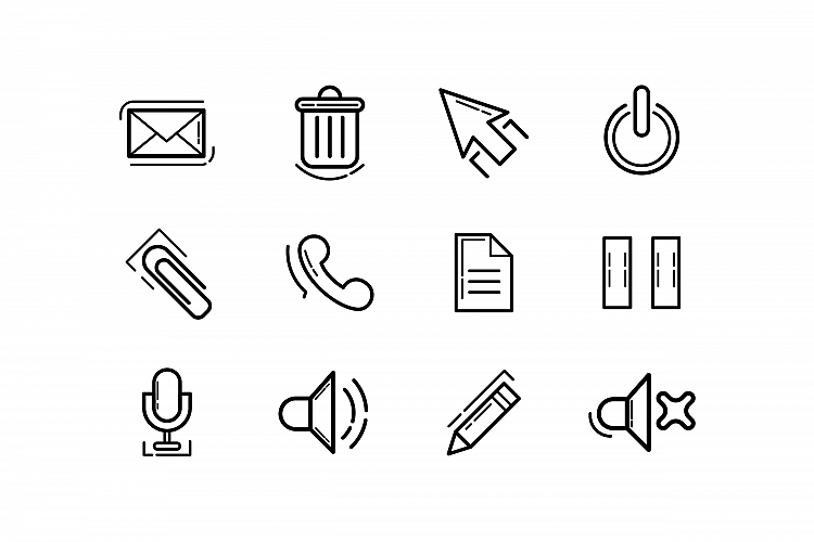 Button, icon. Vector illustration