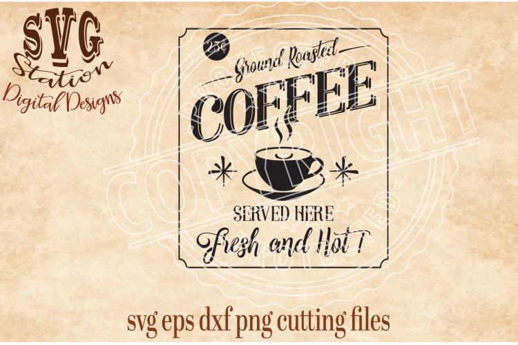 Ground Roasted Coffee Cut File