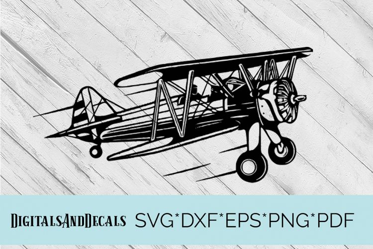 Vintage Aeroplane / Airplane  SVG Cutting File 