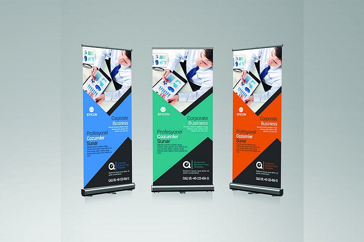 corporate roll-up banner