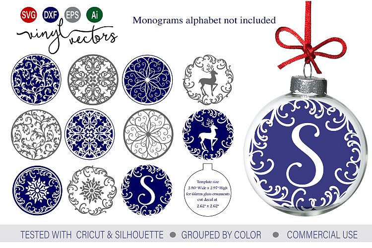 Fancy Christmas Snowflake Floating Ornament Designs