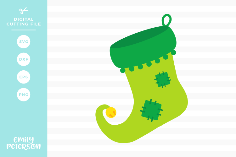 Elf Stocking SVG DXF EPS PNG