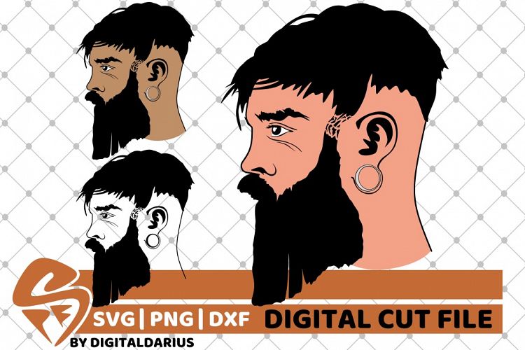 3x Man with Hipster beard svg, Mustache svg, Hairstyle svg (477109