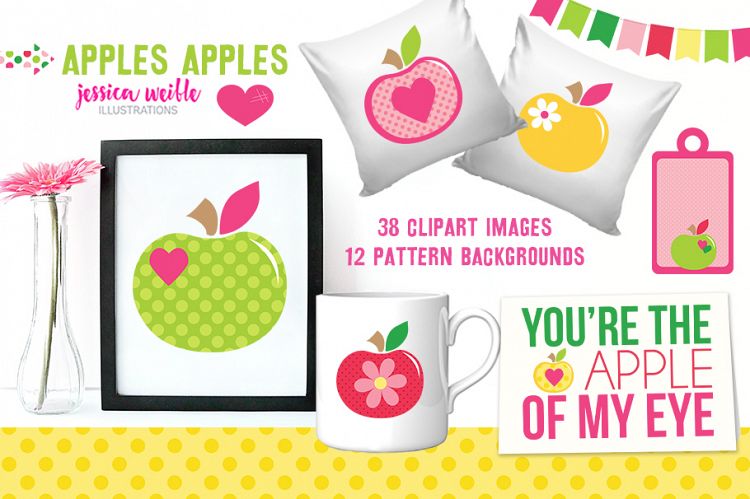 Apples Apples Clipart Graphics Collection