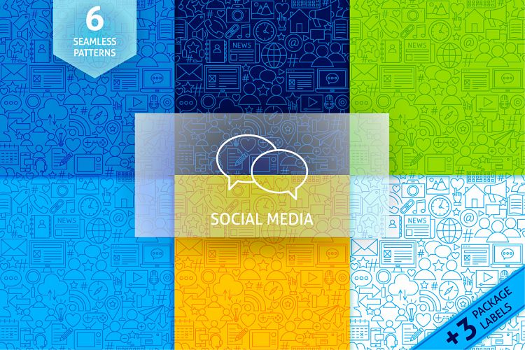 Social Media Line Tile Patterns