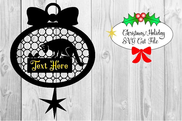 Cat Christmas/Holiday Decoration/Ornament, SVG Paper Cutting