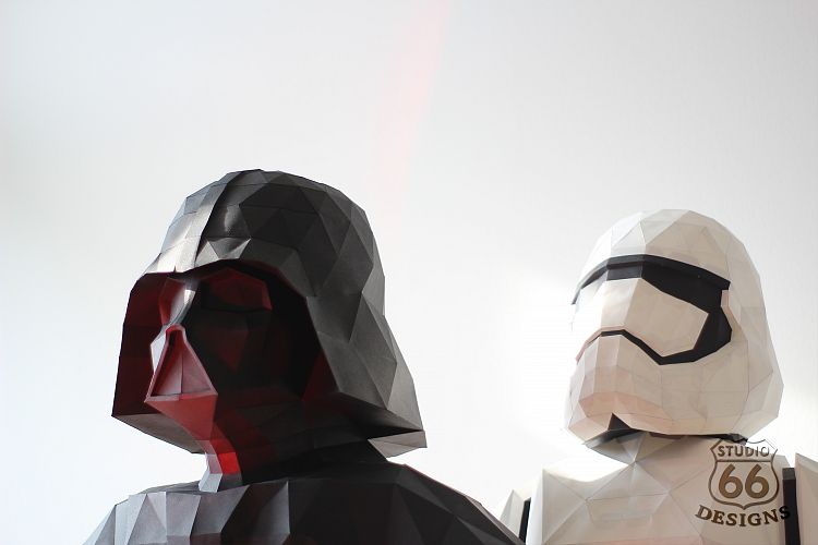 Darth Vader, Rogue One, Last Jedi, Star Wars, Papercraft Darth Vader, Paper Statue, Art Object, Home Decor, 3D papercraft model, lowpoly DIY