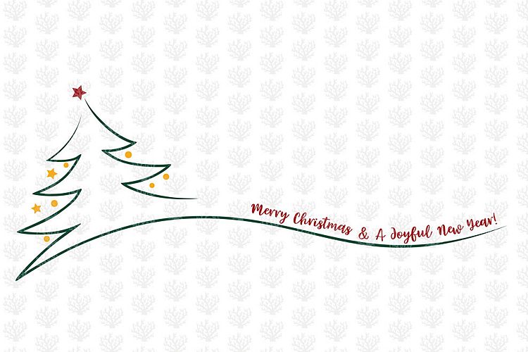 Merry Christmas And A Joyful New Year SVG DXF JPG PNG