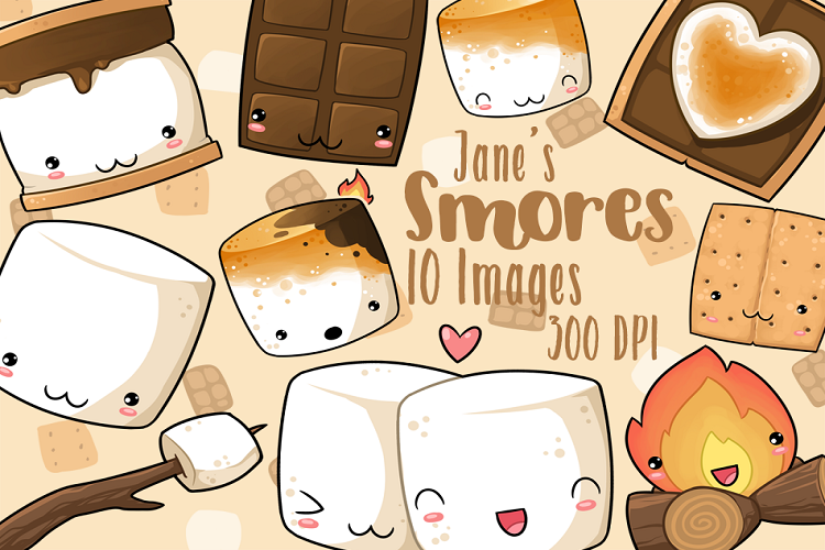 Kawaii Smores Clipart