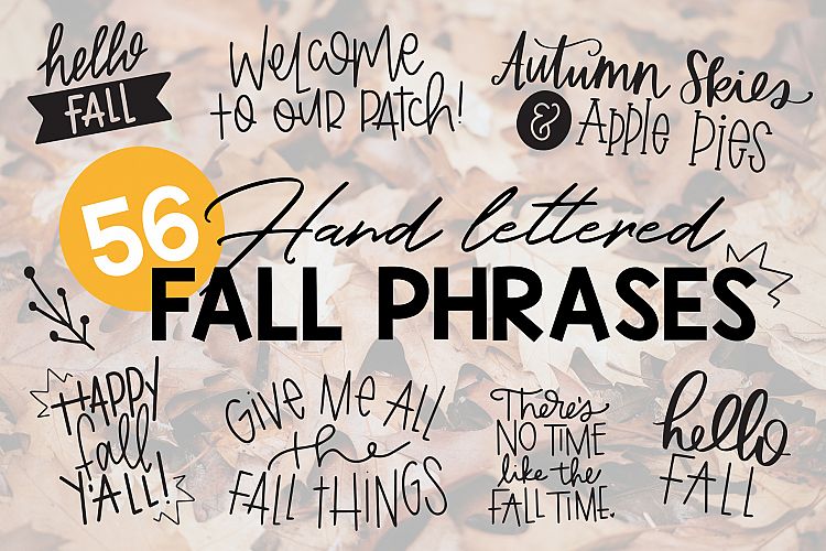 Fall Phrases Symbols Font