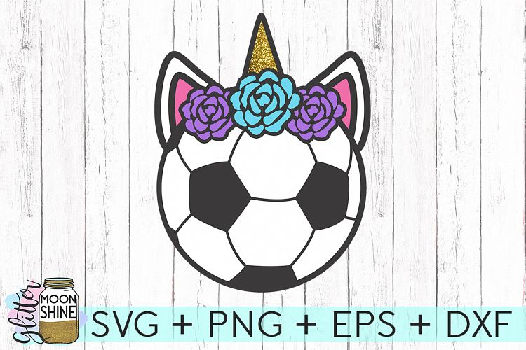 Soccer Ball Unicorn SVG DXF PNG EPS Cutting Files