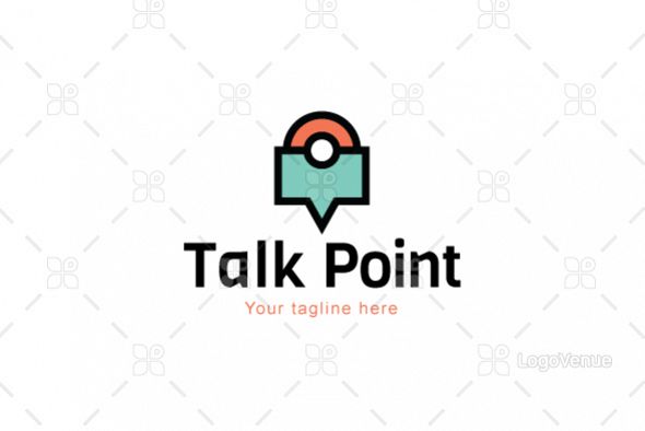 Talk point - Location & Communication Minimal Iconic Logo Template
