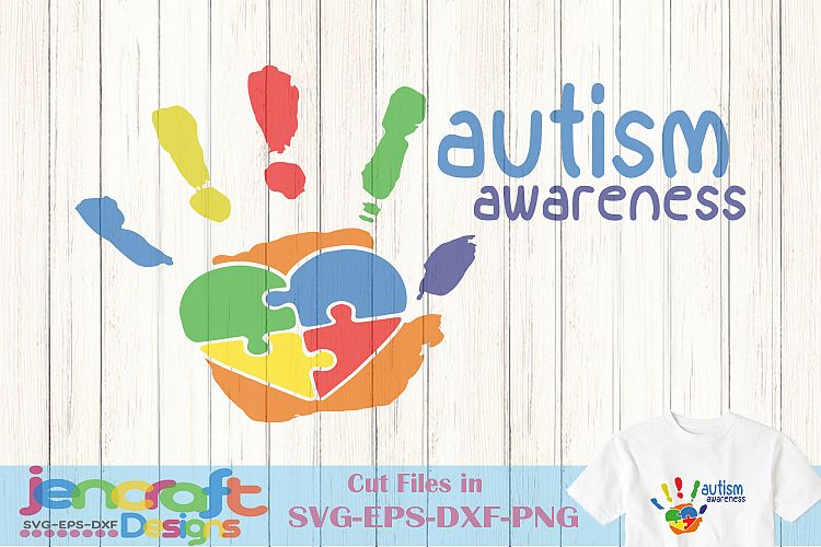 Autism Awareness Puzzle Hand SVG Cut file