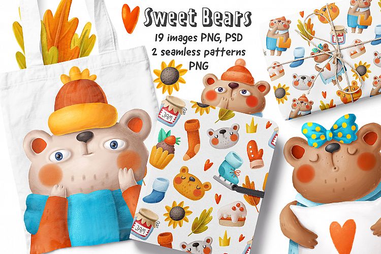 Collection of cute bears