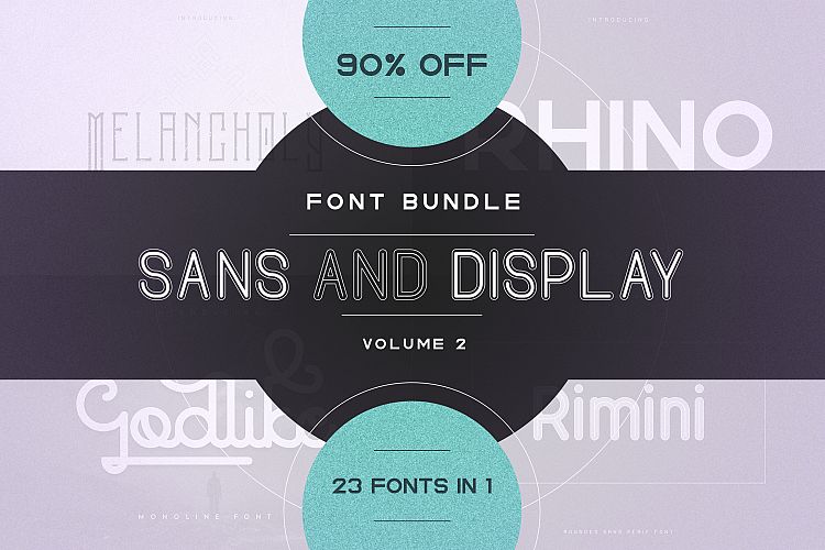 23in1 Sans and Display font bundle | Volume 2