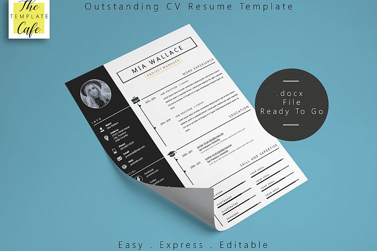 Elegant Minimalistic Resume Template With MS Word