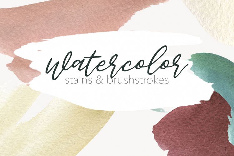 Watercolor - Stains & Brushtrokes