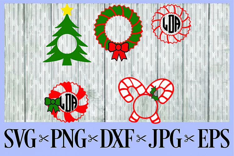 Download Christmas ornaments balls SVG PNG EPS DXF JPG Merry Christmas Monogram Frames
