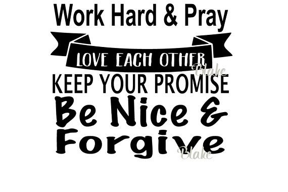 Download Work hard and pray svg png jpg cut file for Silhouette ...