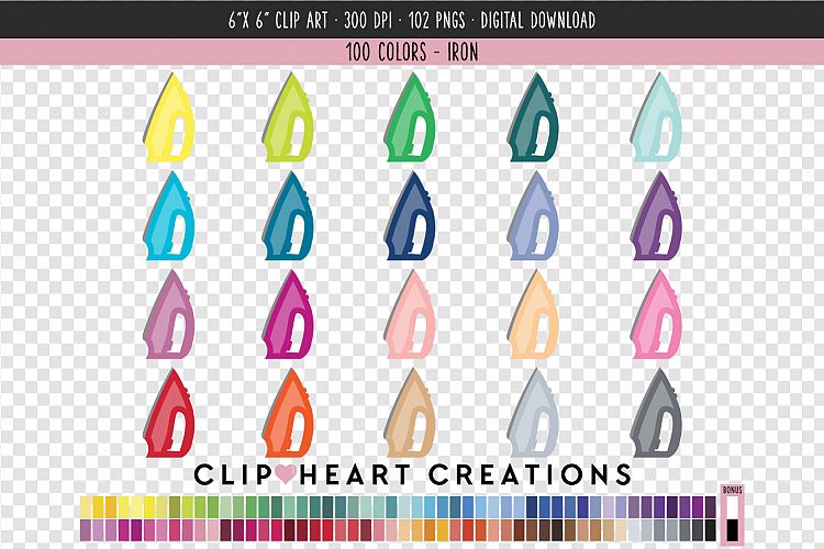 Iron Clip Art - 100 Clip Art Graphics
