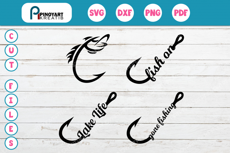 4 Fishing SVG Bundle, Fishing Svg File, Fishing Clip Art,Svg
