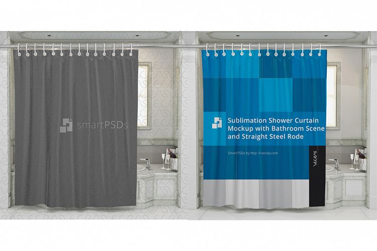 Sublimation Shower Curtain Mockup example image 1