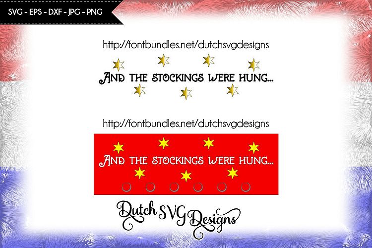 Christmas text cutting file And the Stockings were Hung with stars, in Jpg Png SVG EPS DXF, for Cricut & Silhouette, rack, christmas svg