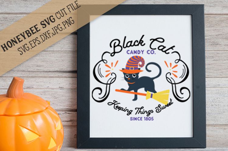 Black Cat Candy Co SVG Cut File