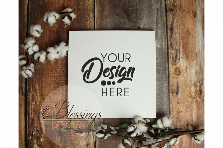 Canvas Mockup Template - Square Blank Canvas Mock Up