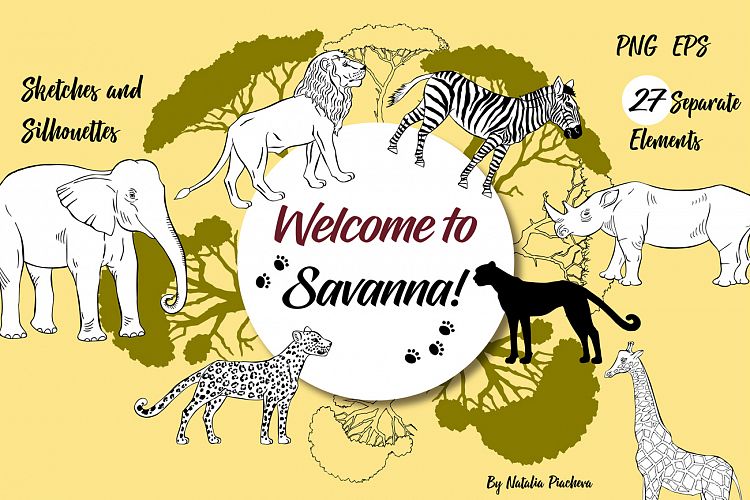 Savanna Animals clip art