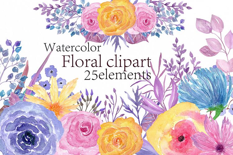 Watercolor Floral clipart