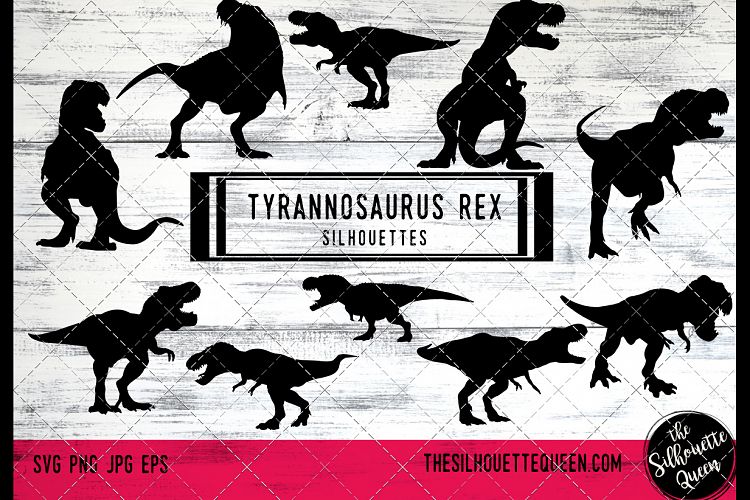 Tyrannosaurus Dinosaur svg files cricut, silhouette clip art