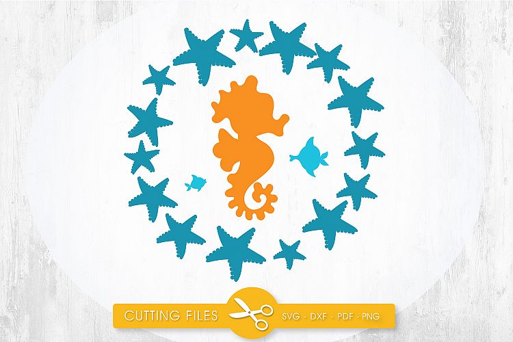 Sea Horse cutting files svg, dxf, pdf, eps included - cut files for cricut and silhouette - Cutting Files SG