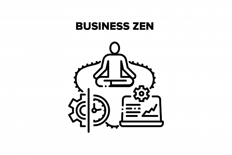 Business Zen Vector Black Illustration example image 1