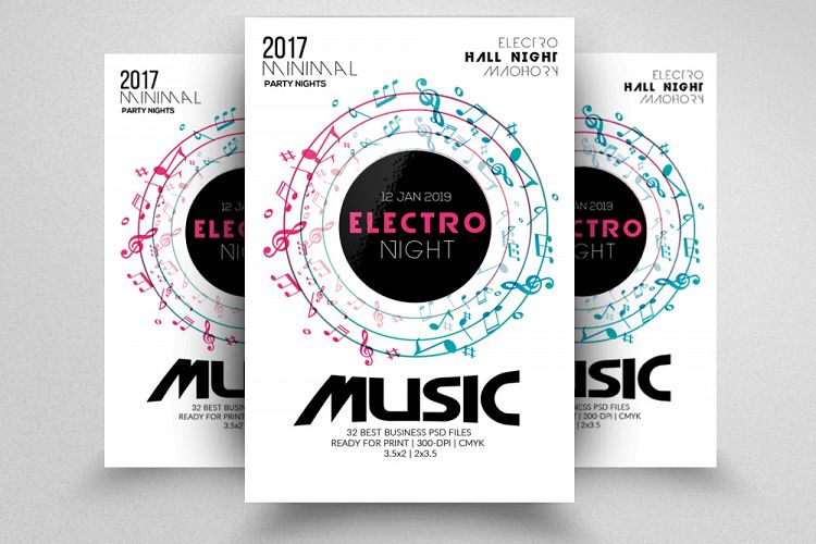 Techno Music Party Flyer