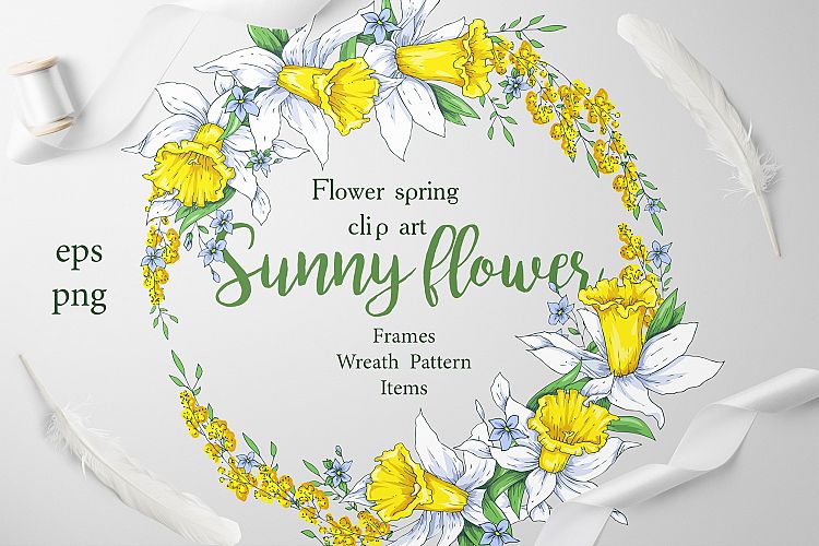 Sunny Flowers – spring clip art