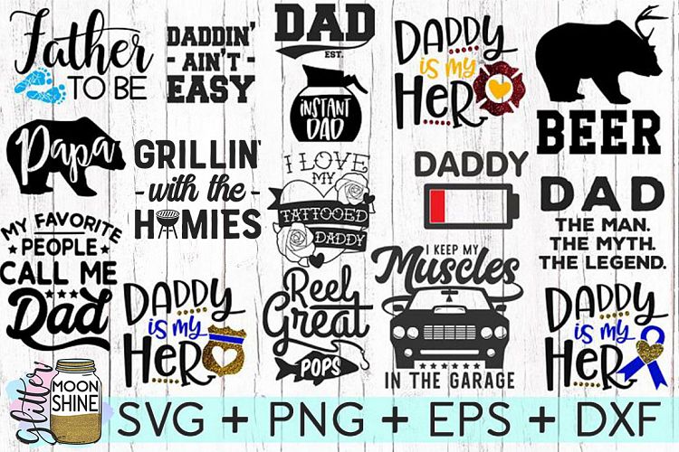 Dad Life Bundle Of 16 SVG DXF PNG EPS Cutting Files