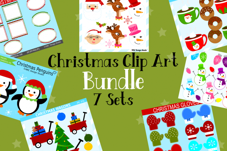 Christmas Clipart Graphics Bundle, Illustrations, Clipart
